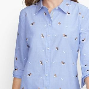 Talbots Beagle Print Oxford XL